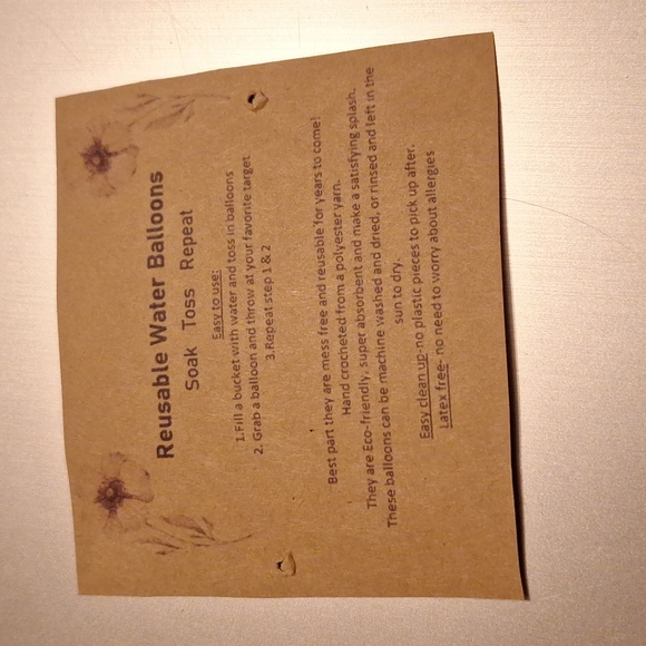 Reusable water balloons - 8 piece set. - Picture 2 of 3